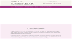 Desktop Screenshot of katherinegrierlaw.com