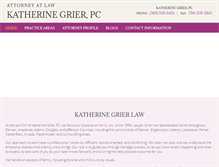 Tablet Screenshot of katherinegrierlaw.com